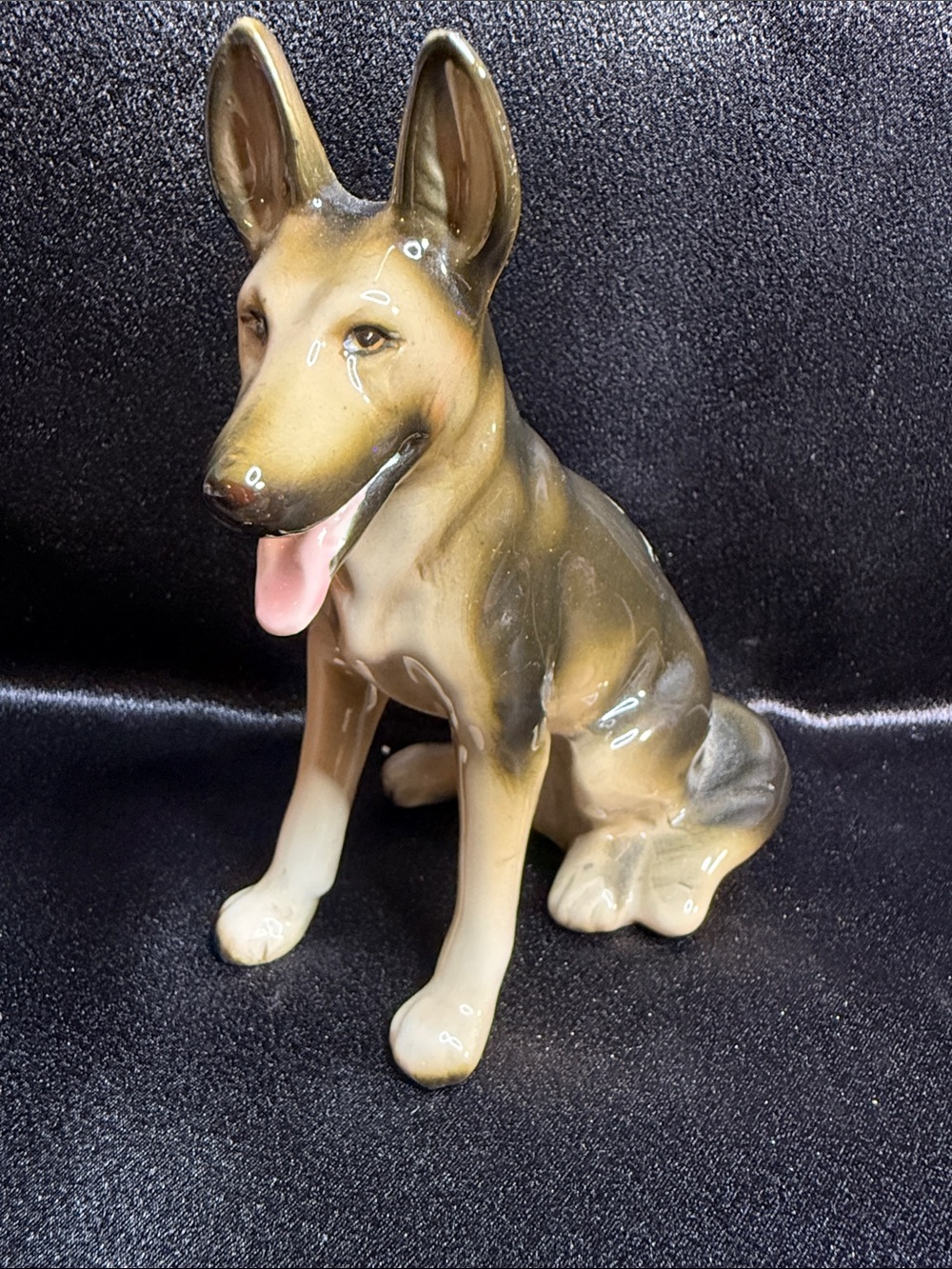 German Shepard Hand Painted Vintage